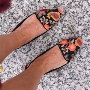 modcloth floral flats